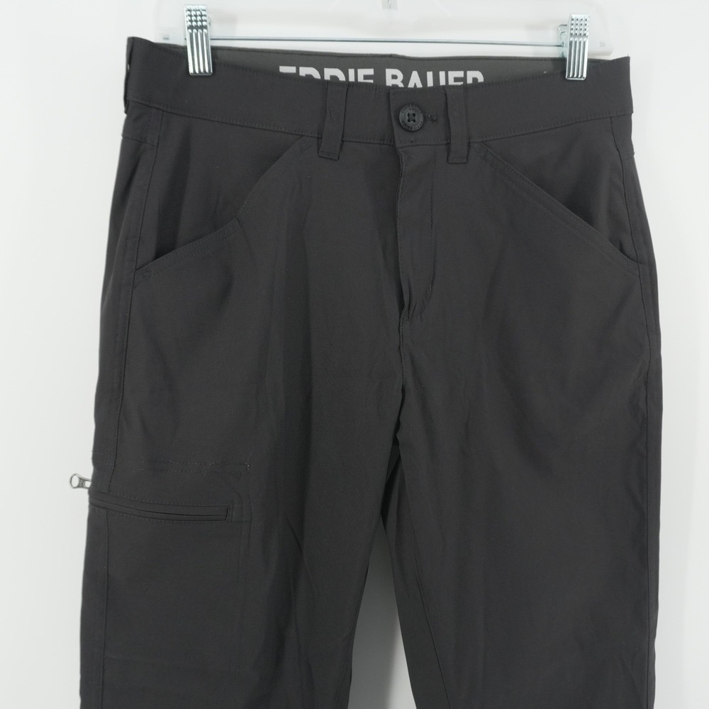 Eddie Bauer Rainier Tech Pant Mens 30x26 Black Hiking Outdoor Stretch Pants